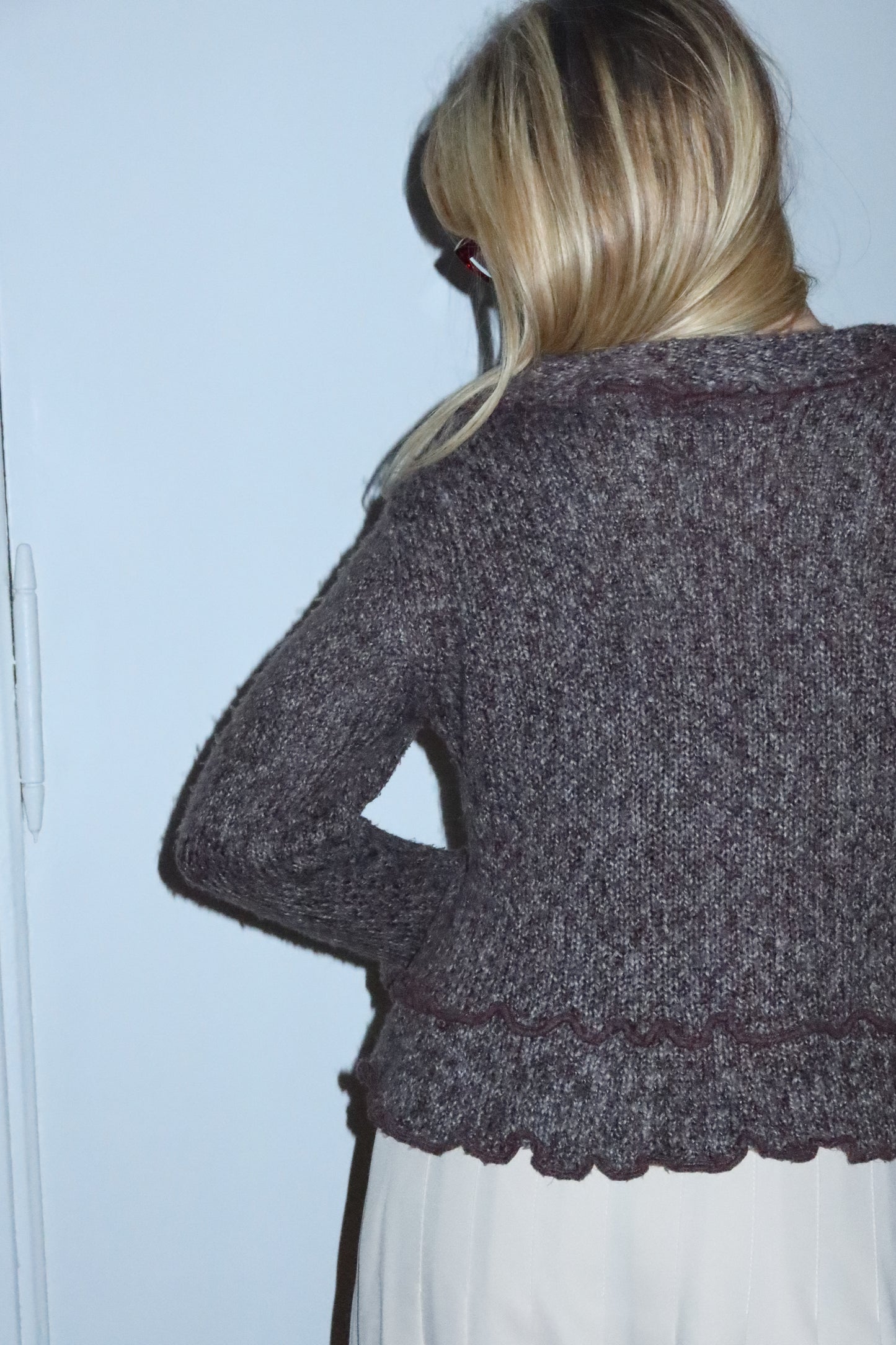 Frilly Knit Cardigan (M)