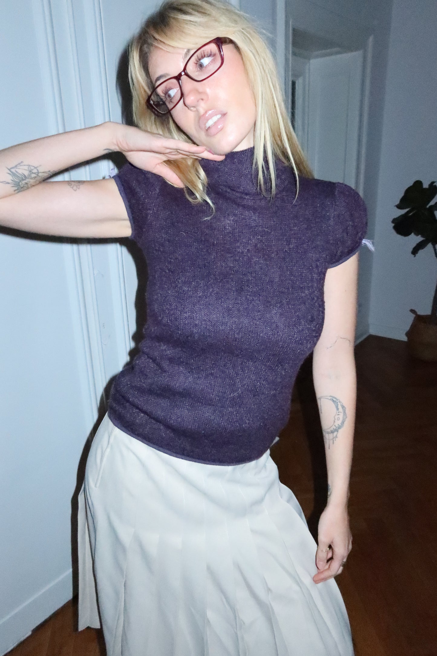 Knit Turtleneck Top (S)