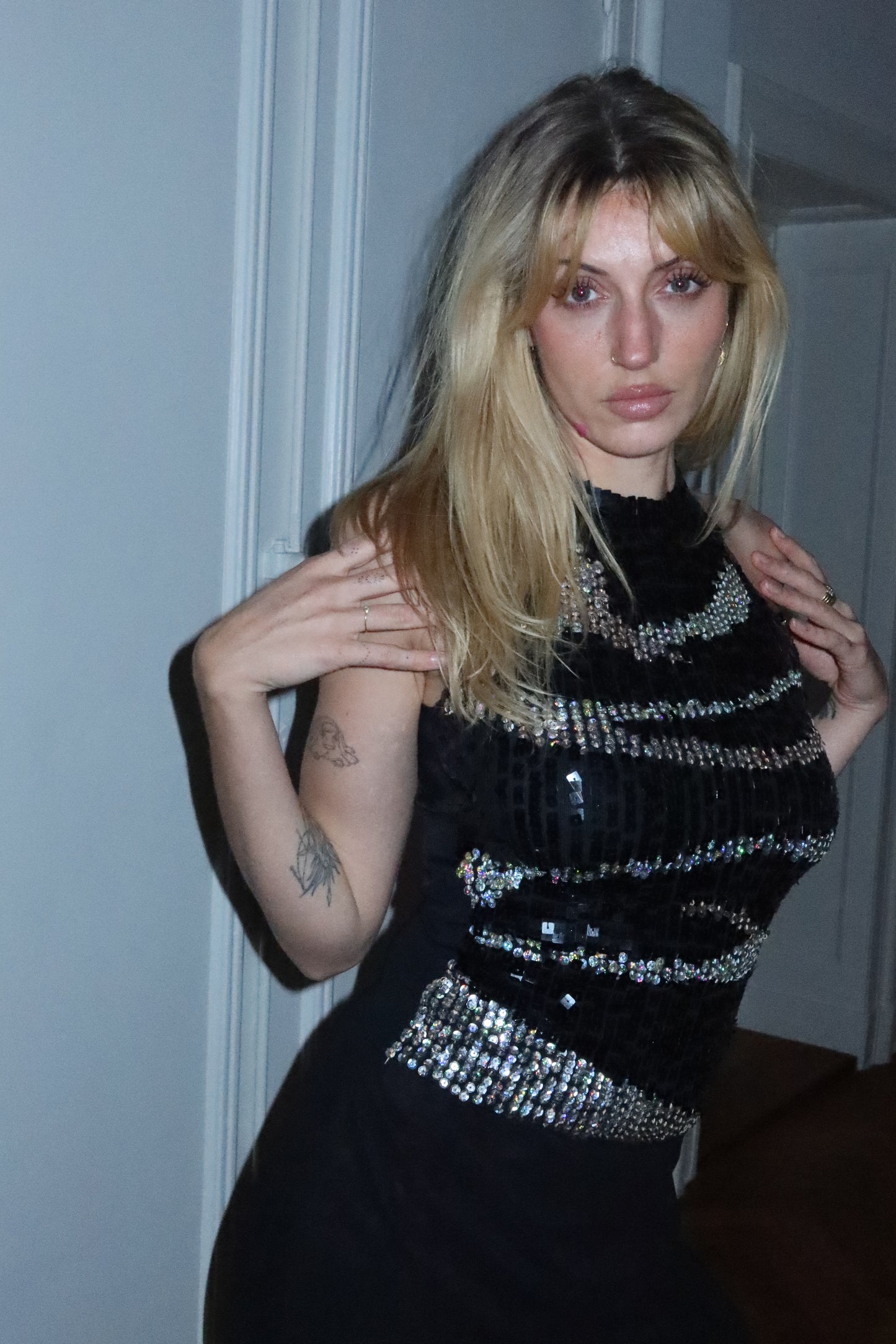 Sequin High Neck Top (S)