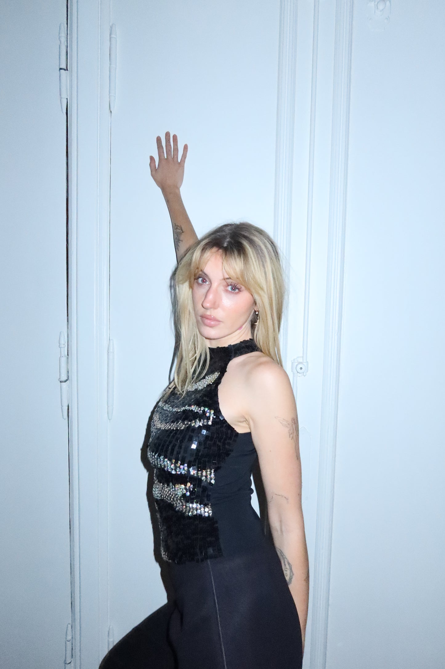 Sequin High Neck Top (S)