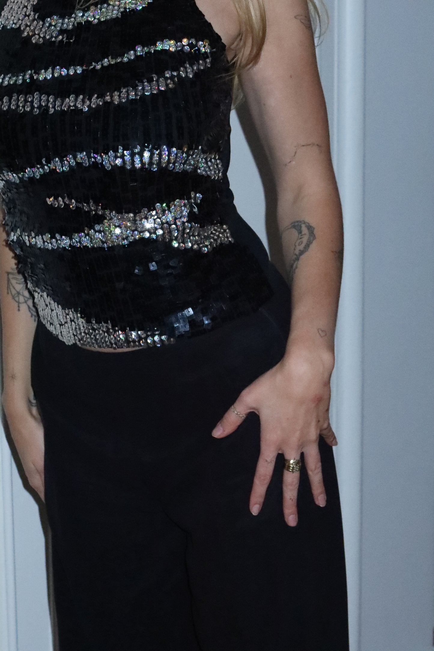 Sequin High Neck Top (S)