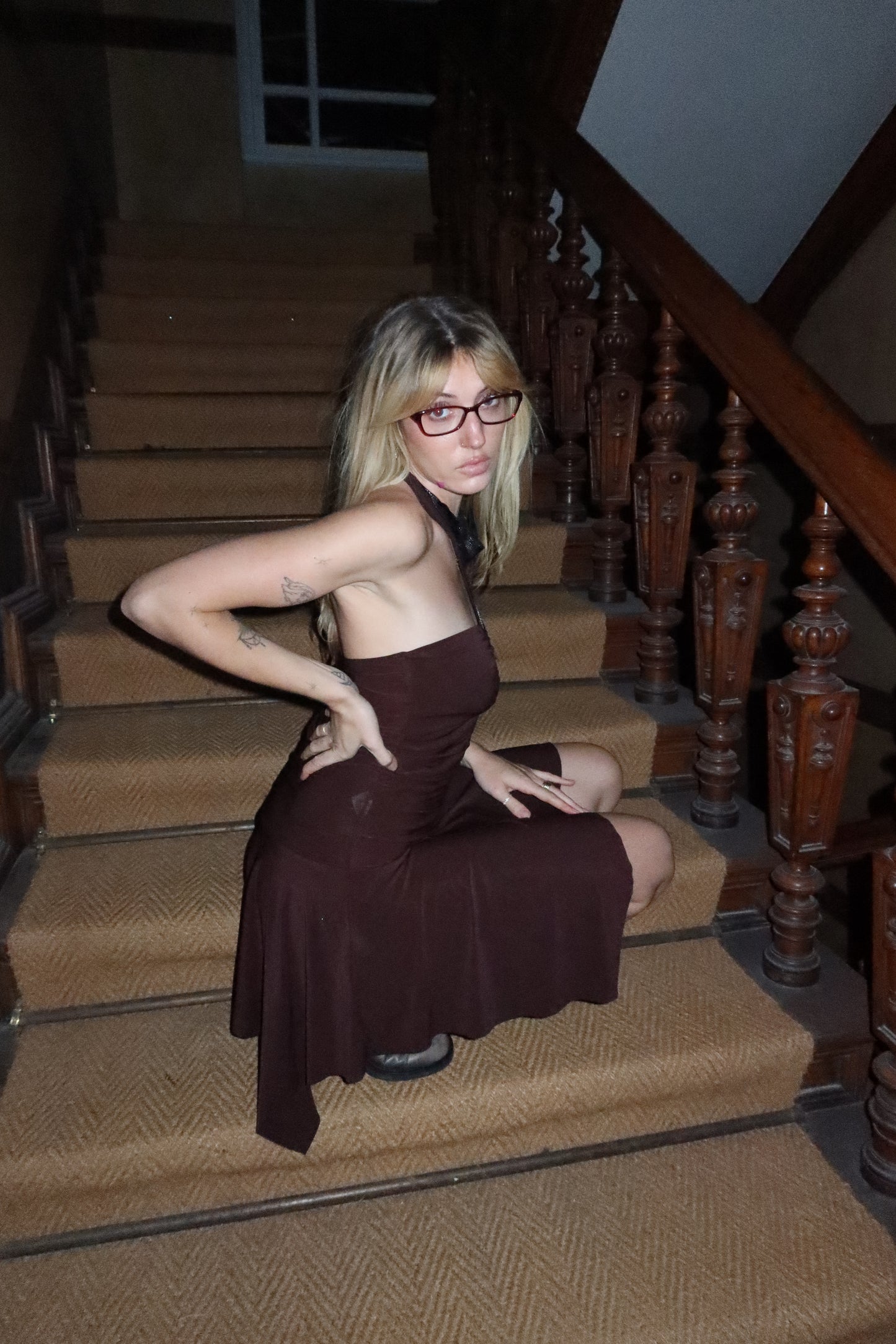 Ruched Mini Dress (S)