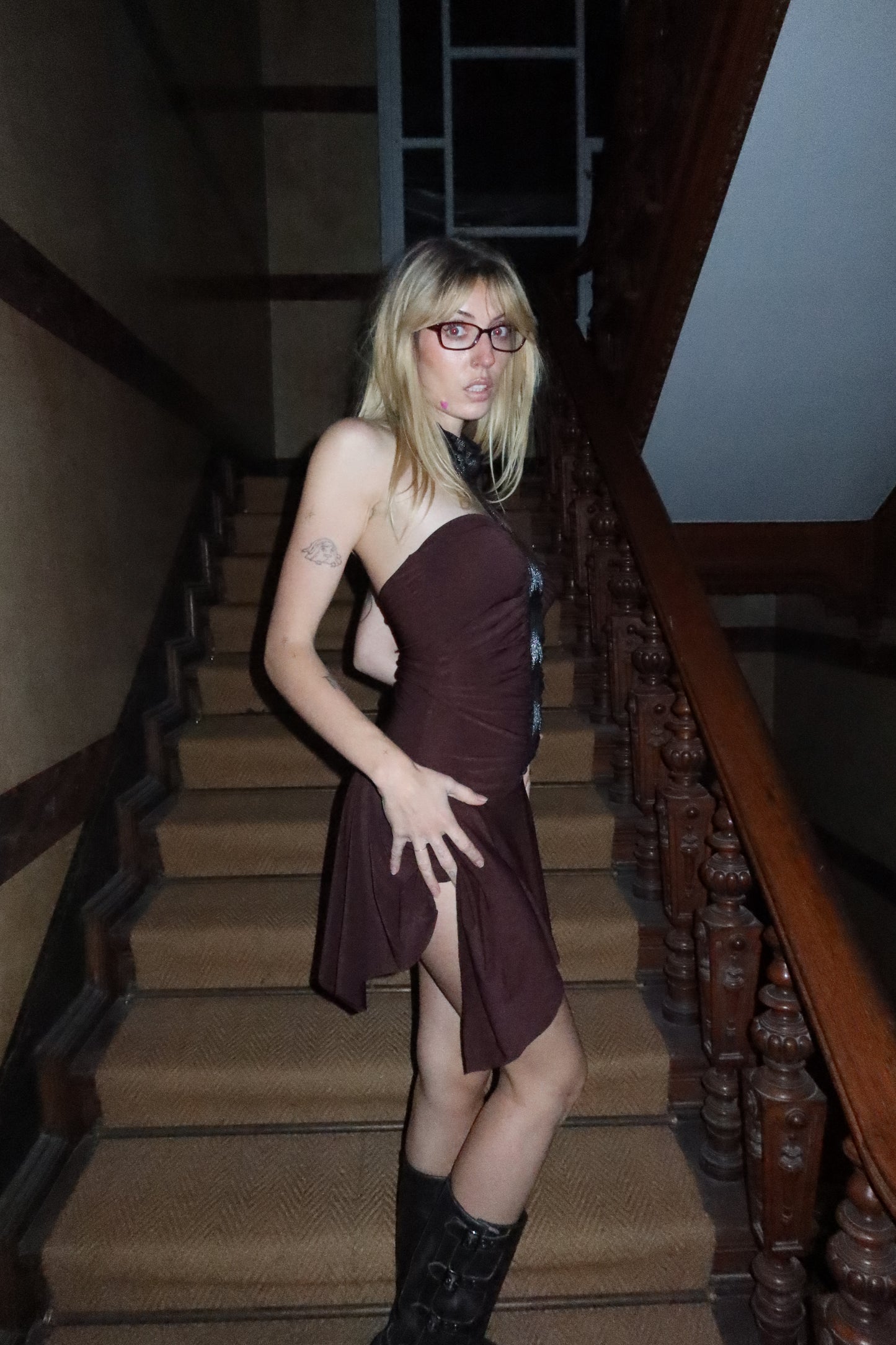 Ruched Mini Dress (S)
