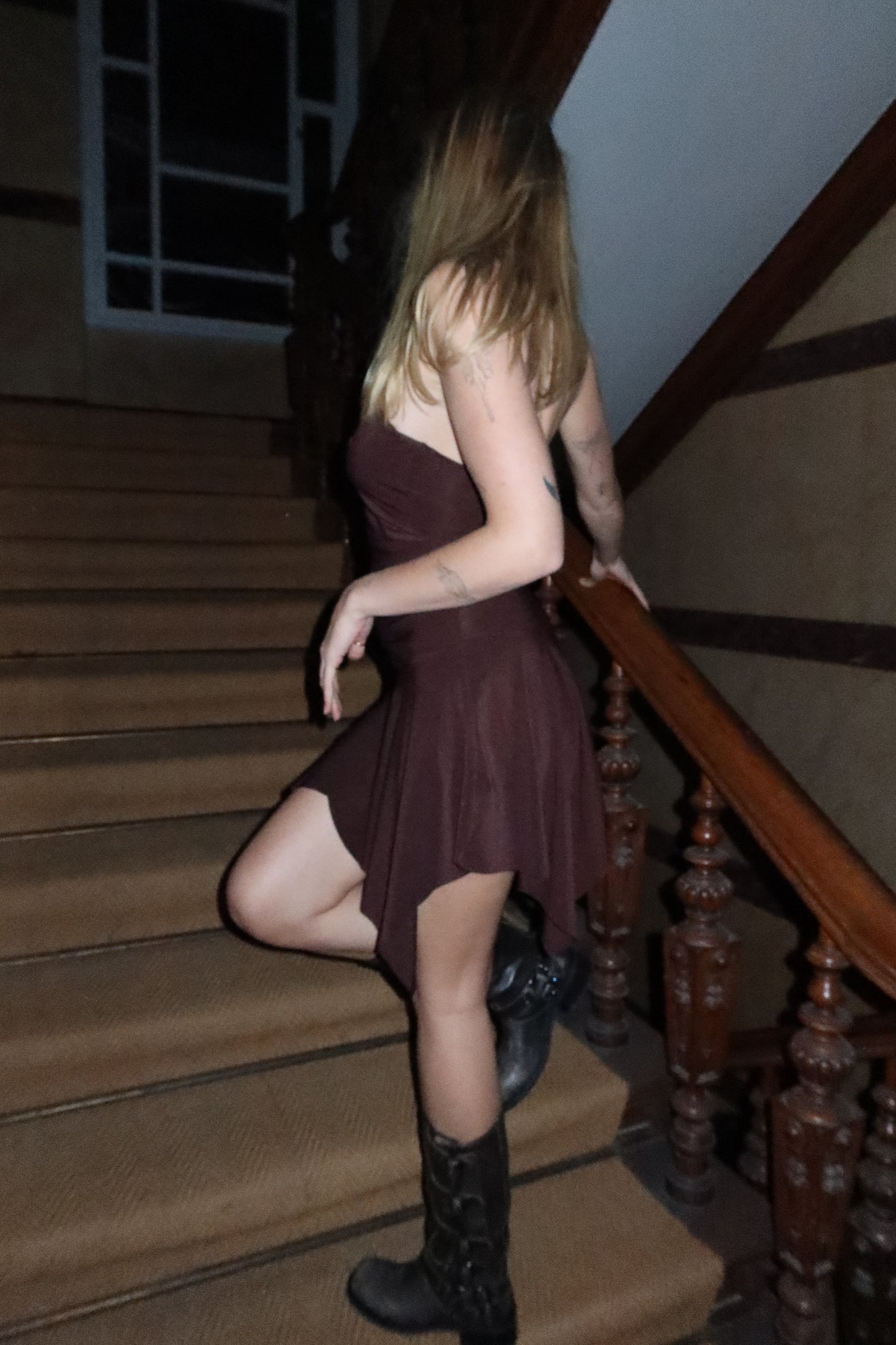 Ruched Mini Dress (S)