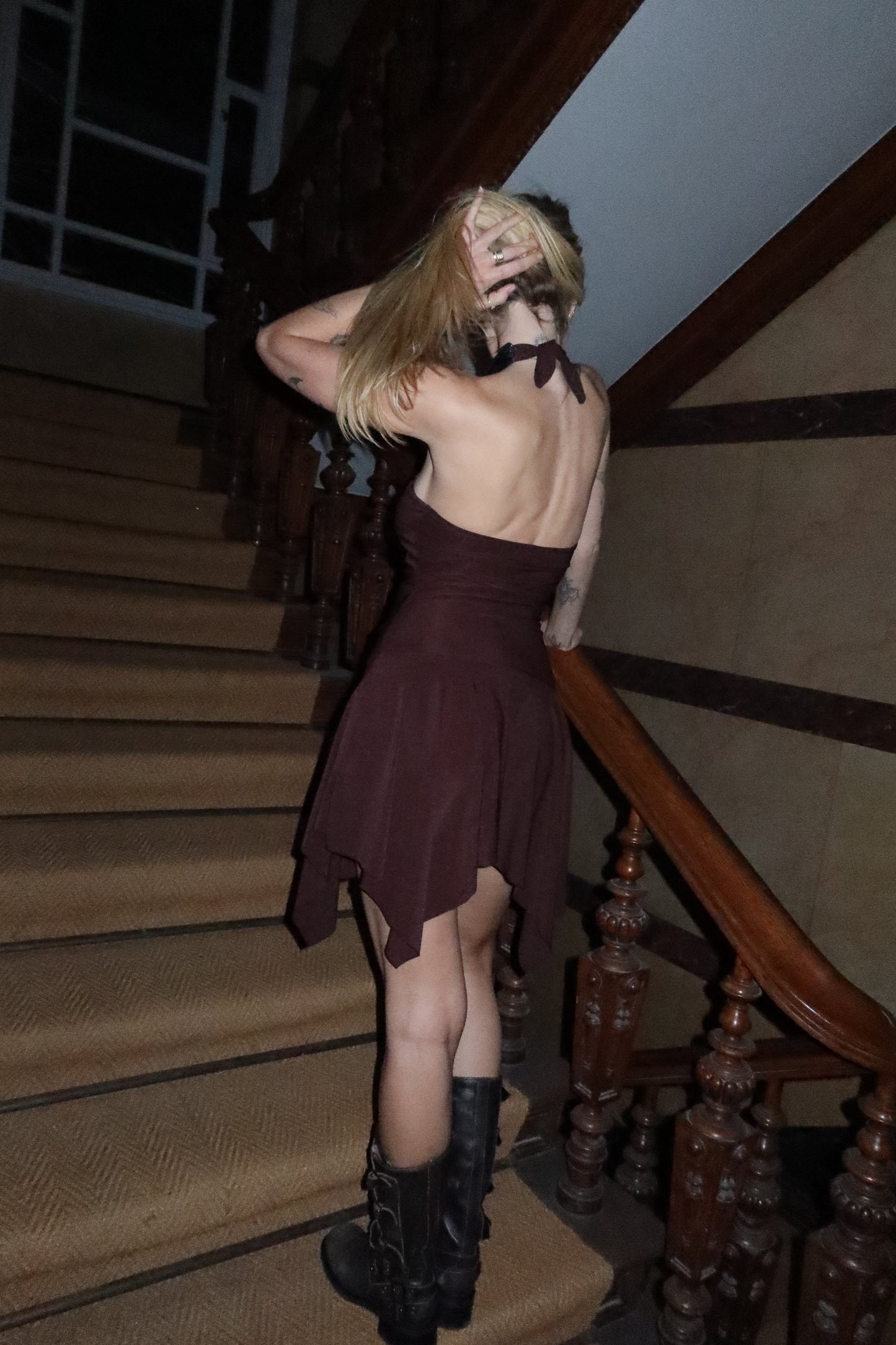 Ruched Mini Dress (S)