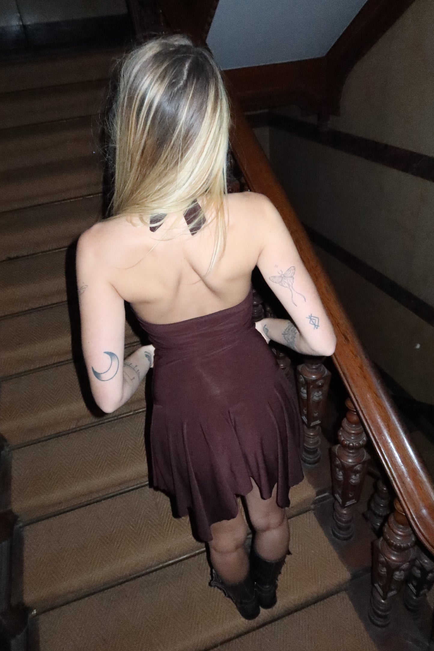 Ruched Mini Dress (S)