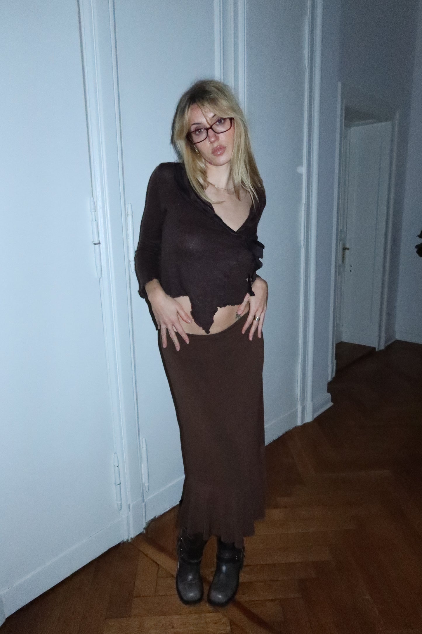 Ruffle Maxi Skirt (M)