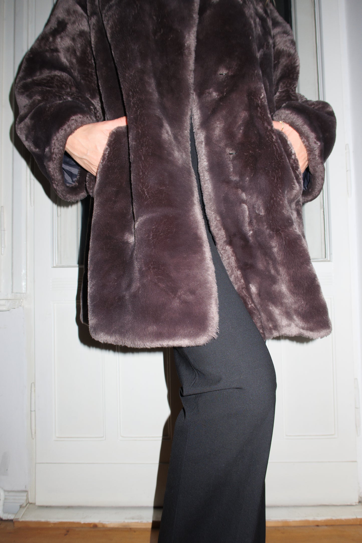 Short Faux Fur Coat (L)