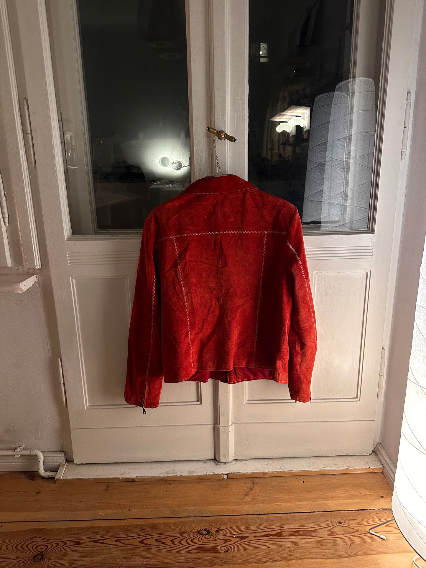 Suede Leather Biker Jacket (S)