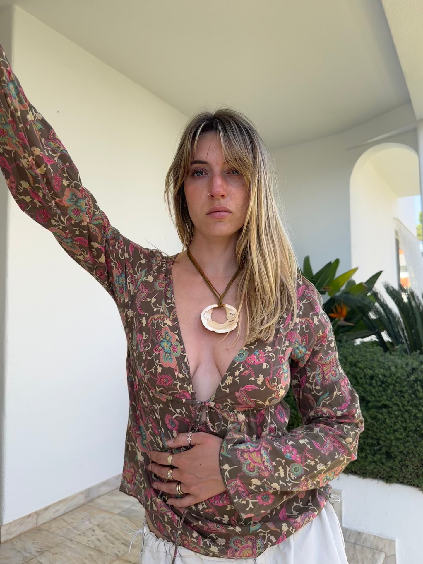 Floral Print Blouse (M)