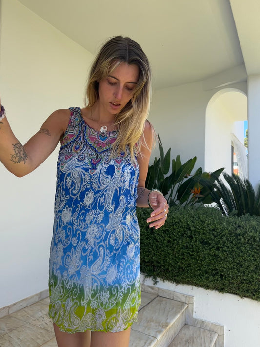 Mini Paisley Print Dress (S)