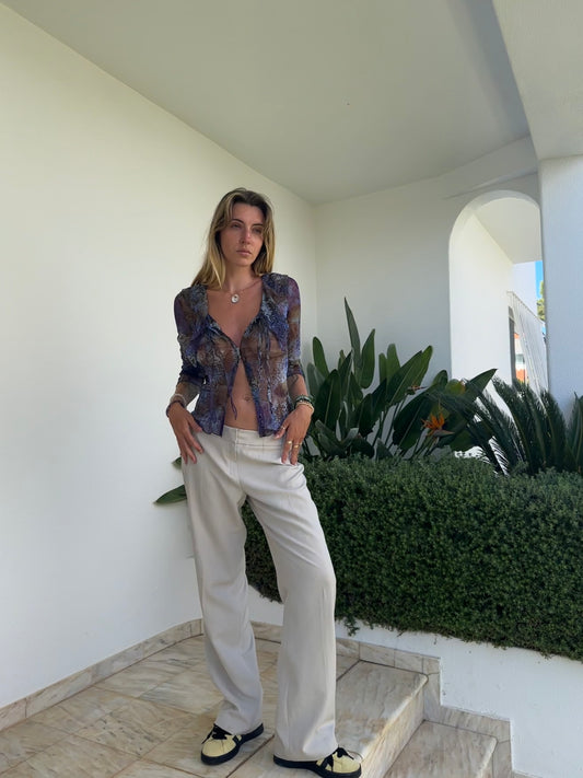 Ruffle Print Blouse (S)