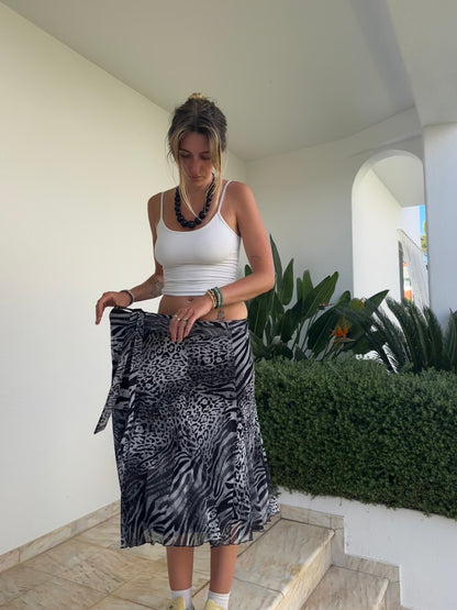 Midi Print Skirt (XL)