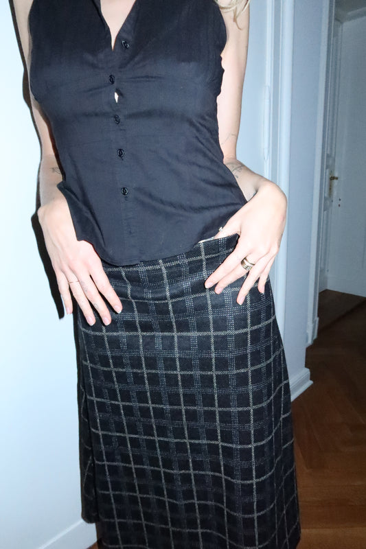 Check Midi Skirt (M)