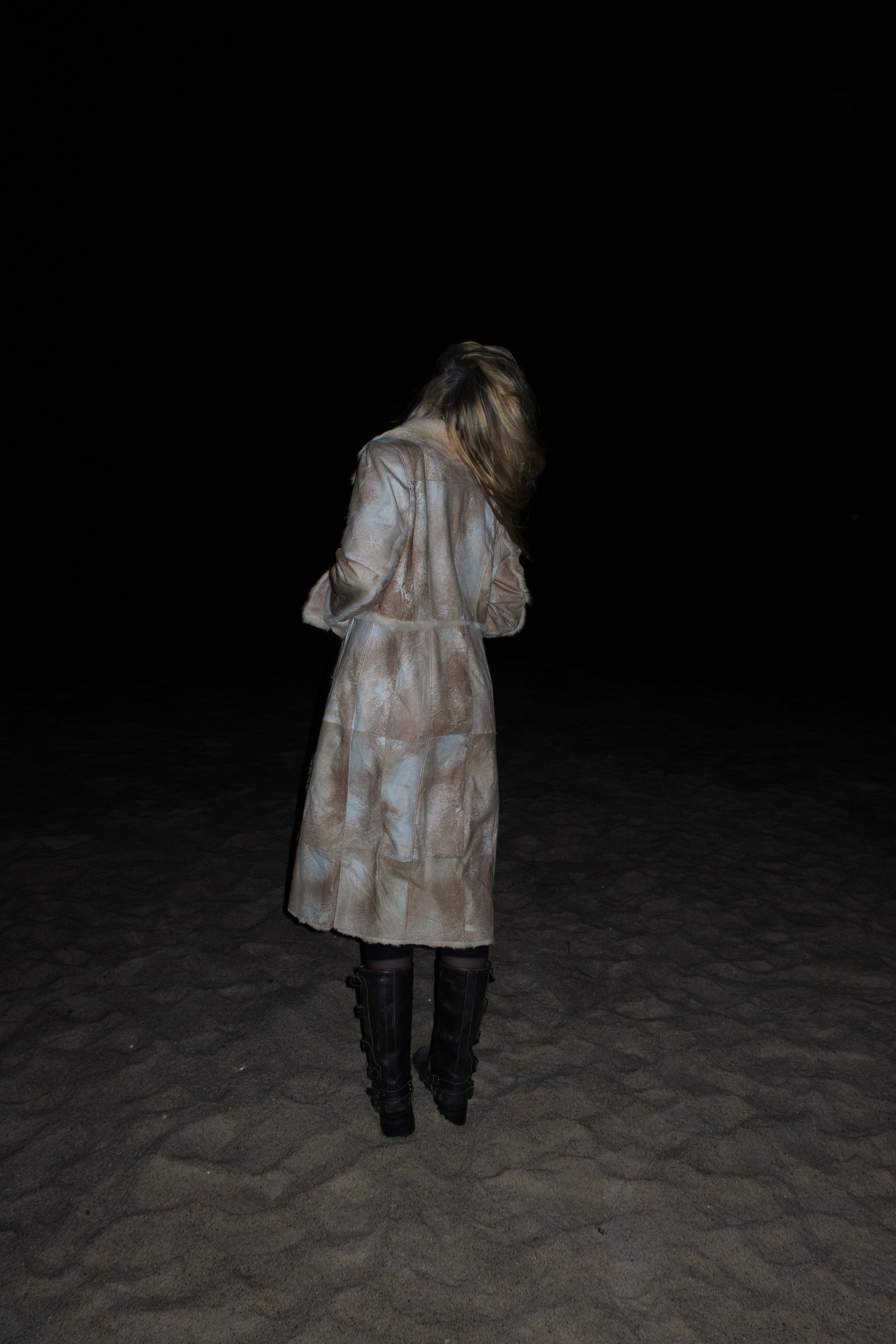 Long Rabbit Fur Coat (M)