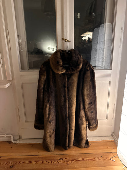 Midi Length Faux Fur Coat (L)