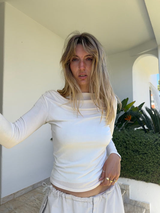 Cowl Neck Longsleeve Top (S)